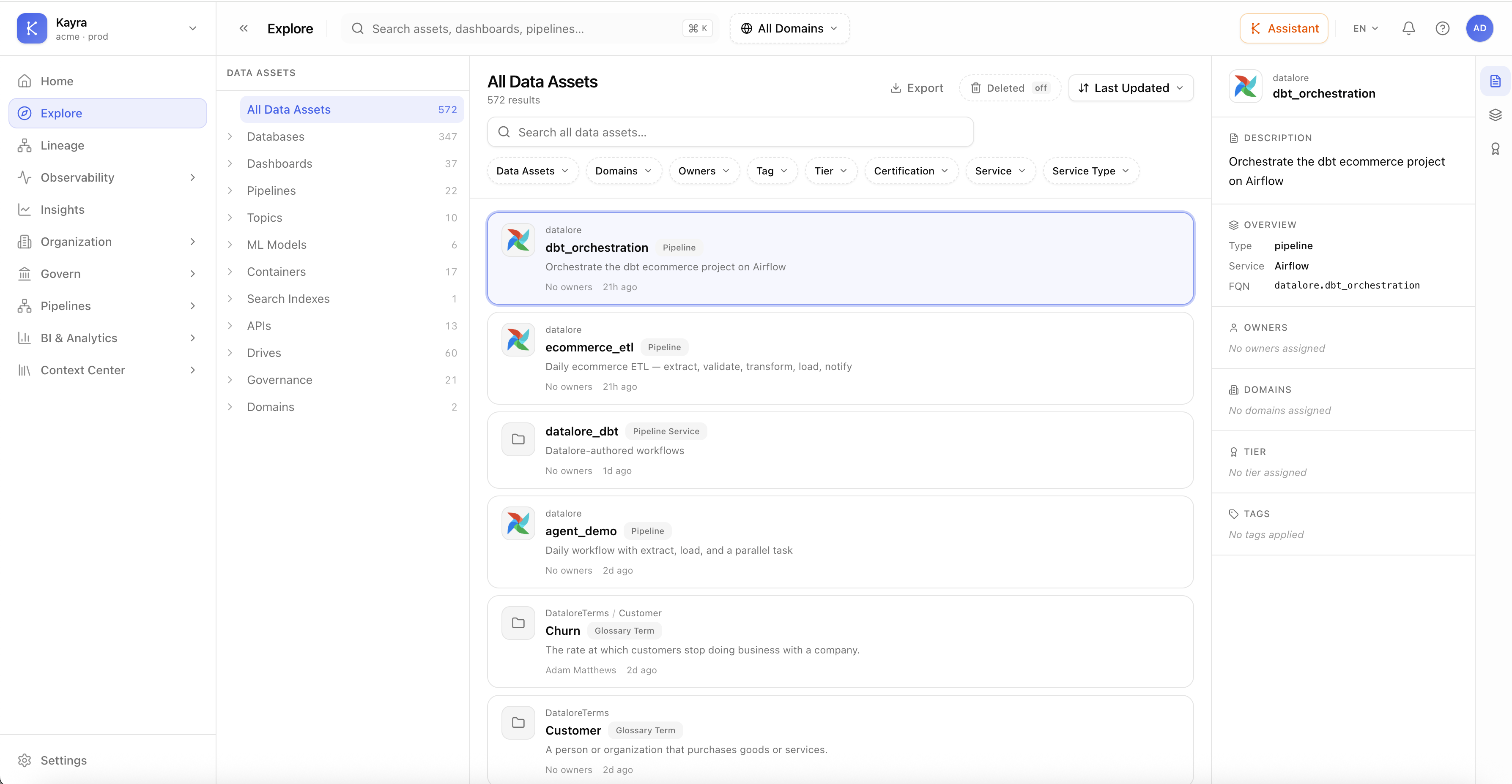Kayra data platform